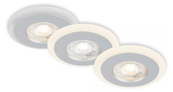 Briloner 7039034 - Set 3x spoturi LED încastrate pentru baie 3xLED/5W/230V IP44 crom mat