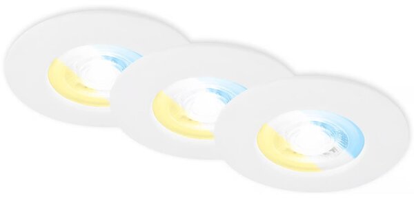 Briloner 7605036 - SET 3 spoturi LED încastrate pentru baie 3xLED/4,9W/230V IP44 alb