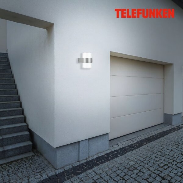Telefunken 320404TF - Aplica exterior LED pentru perete, 2xLED/8W/230V, IP44, crom mat