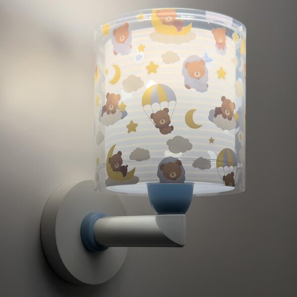 Dalber 41579T - Lampă de perete pentru copii BABY TEDDY, 1xE27/15W/230V, albastră