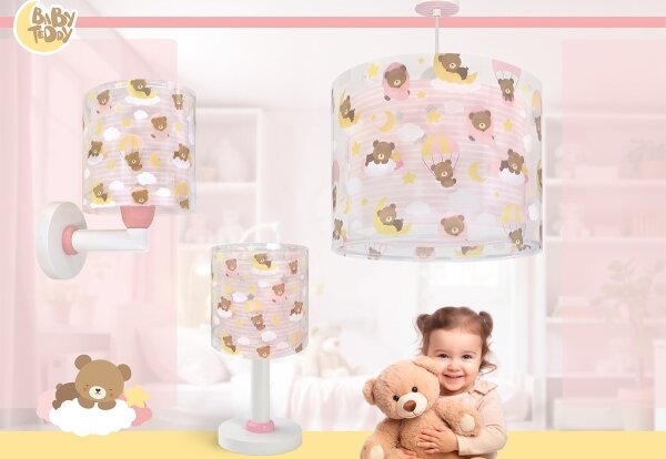 Dalber 41579S - Aplică de perete pentru copii BABY TEDDY, 1xE27/15W/230V, roz