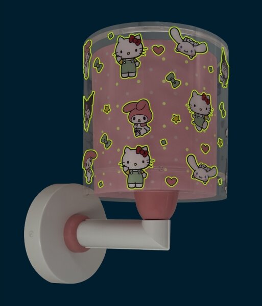 Dalber 41259 - Aplică de perete pentru copii HELLO KITTY & FRIENDS 1xE27/15W/230V, roz