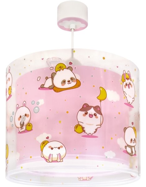 Dalber 41762S - Lustră pentru copii KAWAII FRIENDS 1xE27/15W/230V, roz