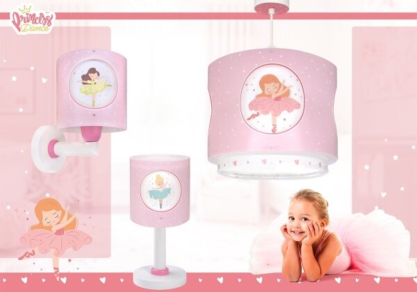 Dalber 60919 - Aplica de perete pentru copii PRINCESS DANCE 1xE27/15W/230V roz