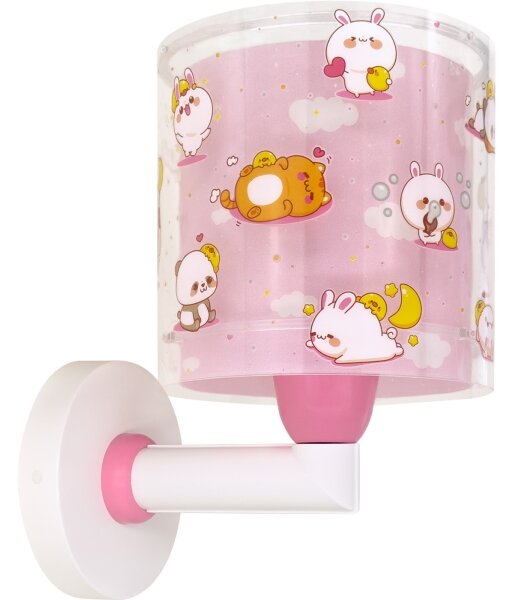 Dalber 41769S - Lampă de perete pentru copii KAWAII FRIENDS, 1xE27/15W/230V, roz