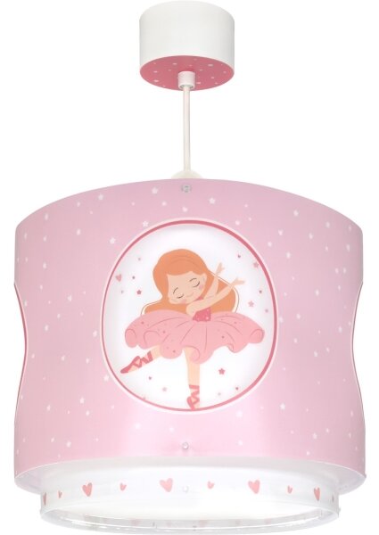 Dalber 60912 - Lustră pentru copii PRINCESS DANCE, 1xE27/15W/230V, roz