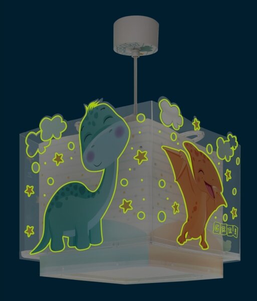 Dalber 63452 - Lustră pentru copii BABY DINOS 1xE27/15W/230V multicoloră