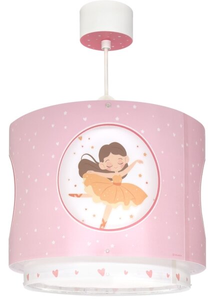 Dalber 60912 - Lustră pentru copii PRINCESS DANCE, 1xE27/15W/230V, roz