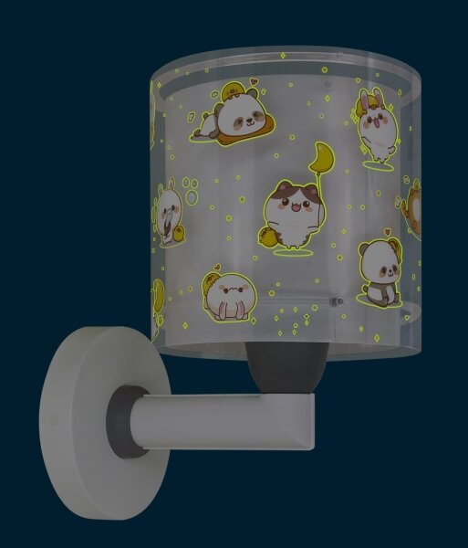 Dalber 41769E - Aplica de perete pentru copii KAWAII FRIENDS 1xE27/15W/230V gri