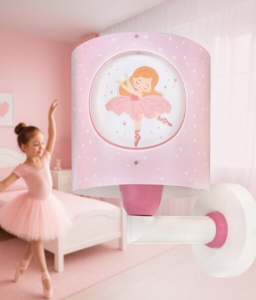 Dalber 60919 - Aplica de perete pentru copii PRINCESS DANCE 1xE27/15W/230V roz