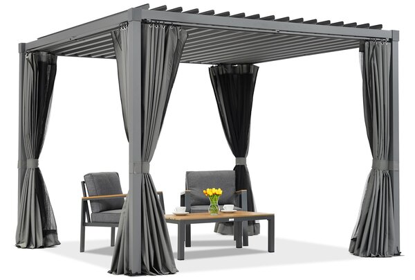 Garden Point antracit Madera Premium 3x3m pergolă de terasă