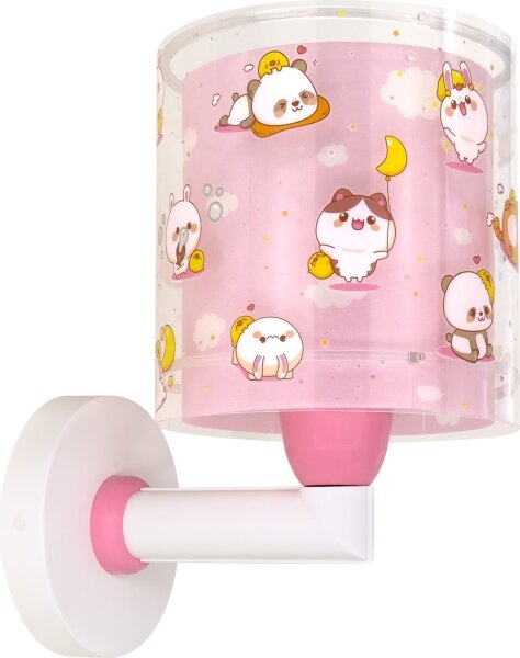 Dalber 41769S - Lampă de perete pentru copii KAWAII FRIENDS, 1xE27/15W/230V, roz