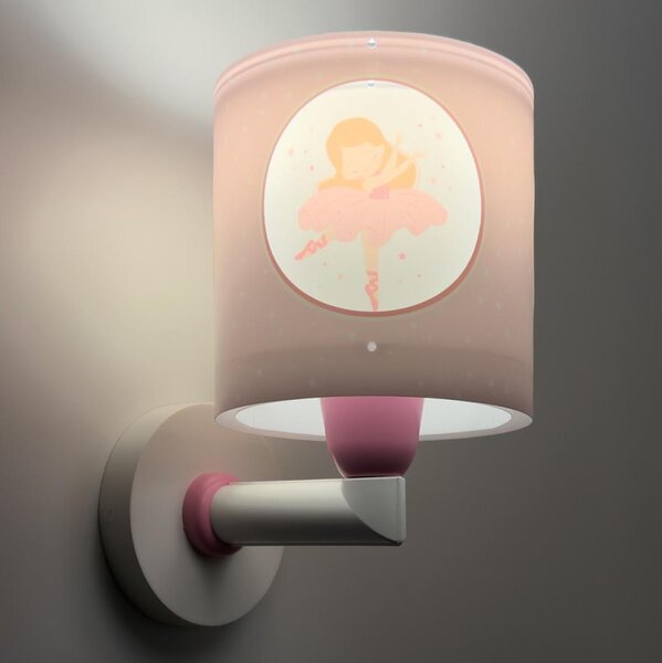 Dalber 60919 - Aplica de perete pentru copii PRINCESS DANCE 1xE27/15W/230V roz