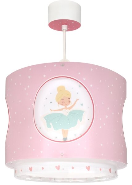Dalber 60912 - Lustră pentru copii PRINCESS DANCE, 1xE27/15W/230V, roz