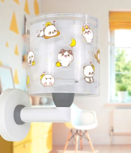 Dalber 41769E - Aplica de perete pentru copii KAWAII FRIENDS 1xE27/15W/230V gri