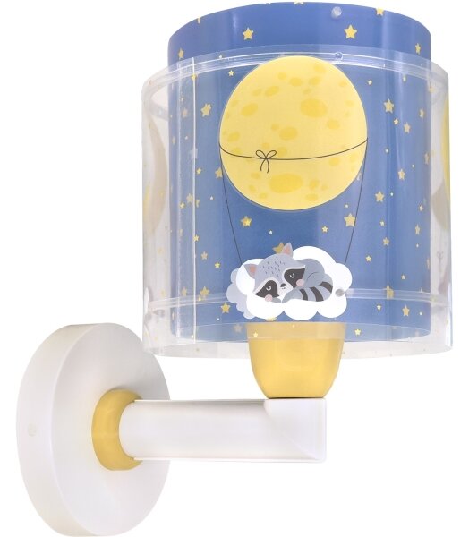 Dalber 76639 - Lampă de perete pentru copii MOON DREAMS, 1xE27/15W/230V, albastră