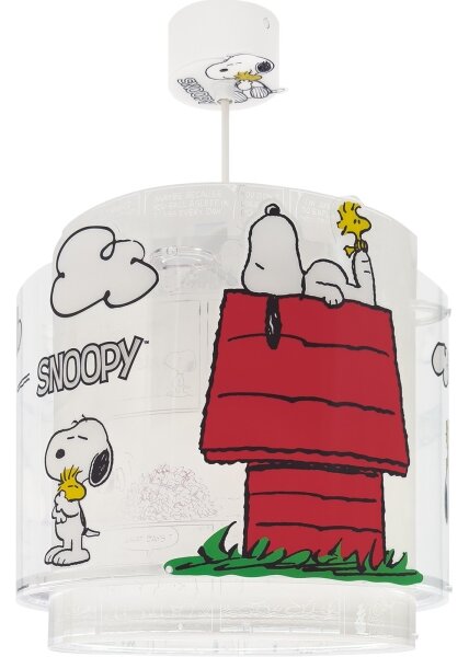 Dalber 76302 - Lustră pentru copii SNOOPY 1xE27/15W/230V alb/roșu