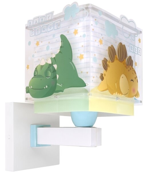Lampă de perete pentru copii Dalber 63459 - BABY DINOS, 1x E27/15W/230V, multicoloră