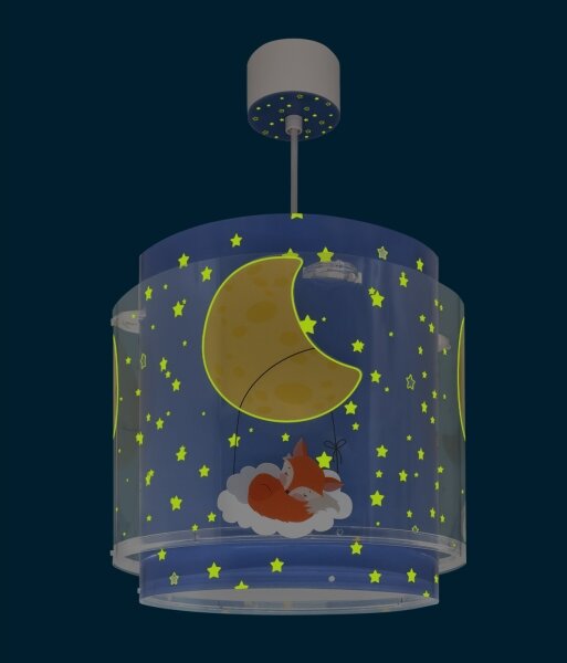Dalber 76632 - Lustră pentru copii MOON DREAMS 1xE27/15W/230V albastru