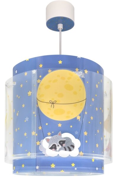 Dalber 76632 - Lustră pentru copii MOON DREAMS 1xE27/15W/230V albastru