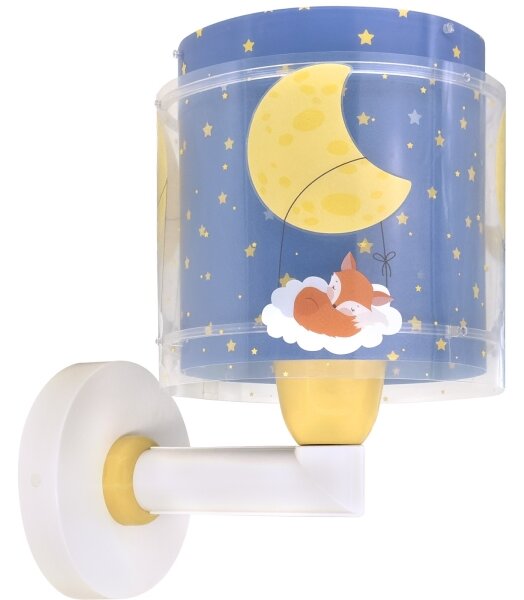 Dalber 76639 - Lampă de perete pentru copii MOON DREAMS, 1xE27/15W/230V, albastră