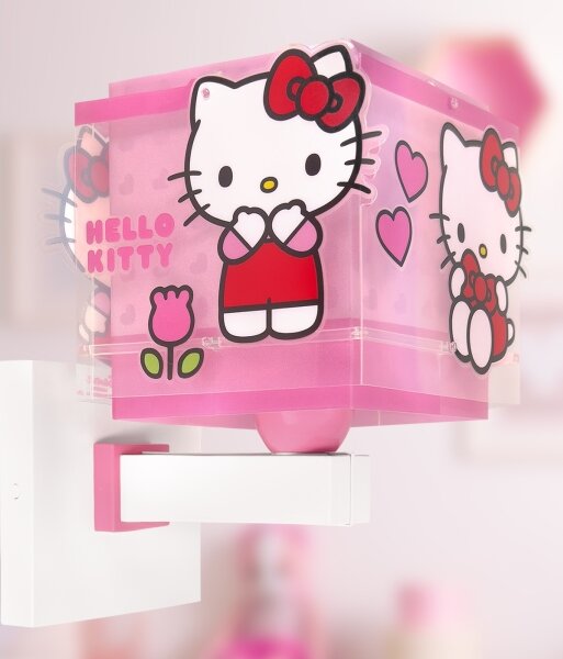 Dalber 73269 - Lampă de perete pentru copii HELLO KITTY 1xE27/15W/230V, roz