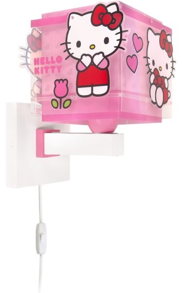 Dalber 73269 - Lampă de perete pentru copii HELLO KITTY 1xE27/15W/230V, roz