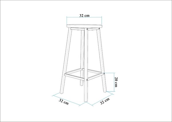 Scaun de bar Mollo (negru). Promo -17%. 1153529