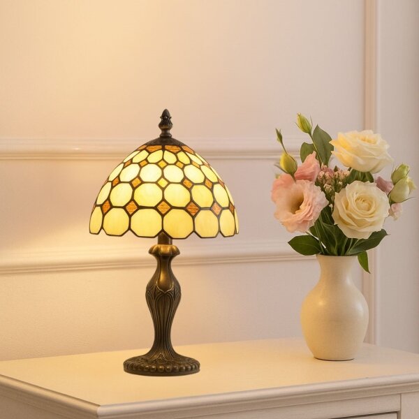 Brilagi - Lampă de masă Tiffany cu vitralii DORAN 1xE14/40W/230V