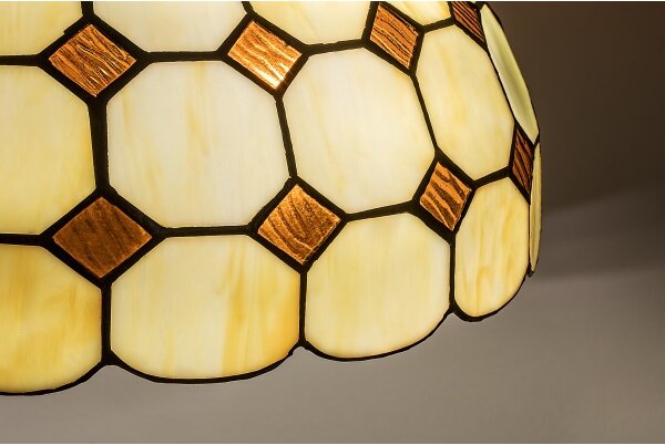 Brilagi - Candelabru Tiffany cu vitralii pe lanț DORAN 2xE27/60W/230V