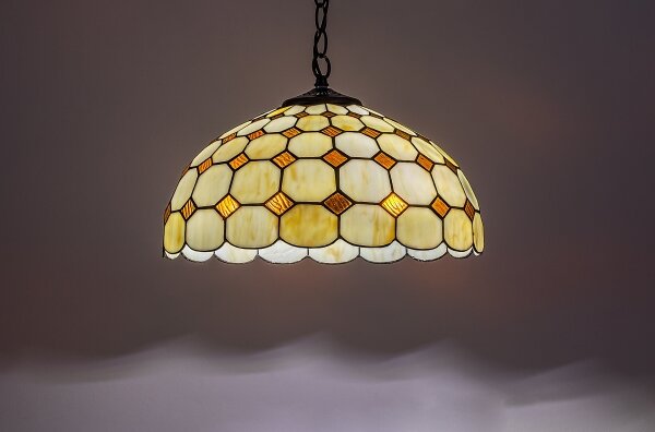 Brilagi - Candelabru Tiffany cu vitralii pe lanț DORAN 2xE27/60W/230V