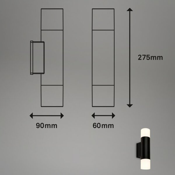 Briloner 2090025 - Aplica de perete LED pentru exterior 2xGU10/4,8W/230V IP44