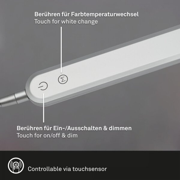 Lampă LED dimabilă de masă Briloner 7389-014 SERVO LED/8W/230V 3000/6500K