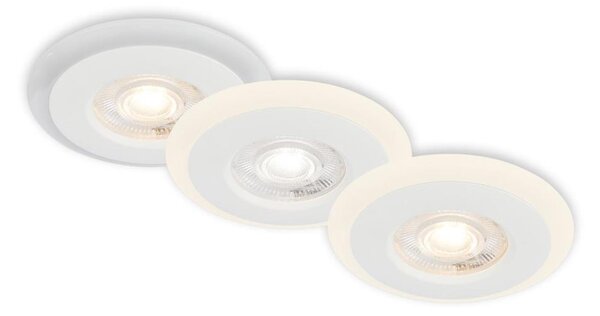 Briloner 7039036 - Set 3x spot LED încastrat pentru baie, 3x5W, 230V, IP44, alb