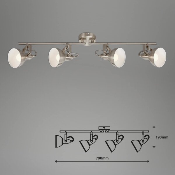 Briloner 2049-042 - Corp de iluminat cu spoturi 4xE14/40W/230V, argintiu