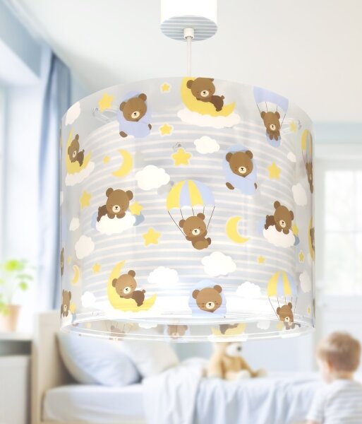 Dalber 41572T - Lustră pentru copii BABY TEDDY, 1xE27/15W/230V, albastră