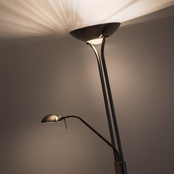 Brilagi - Lampă de podea cu dimmer SCARLETT 1xR7s/230W/230V+1xG9/40W crom mat