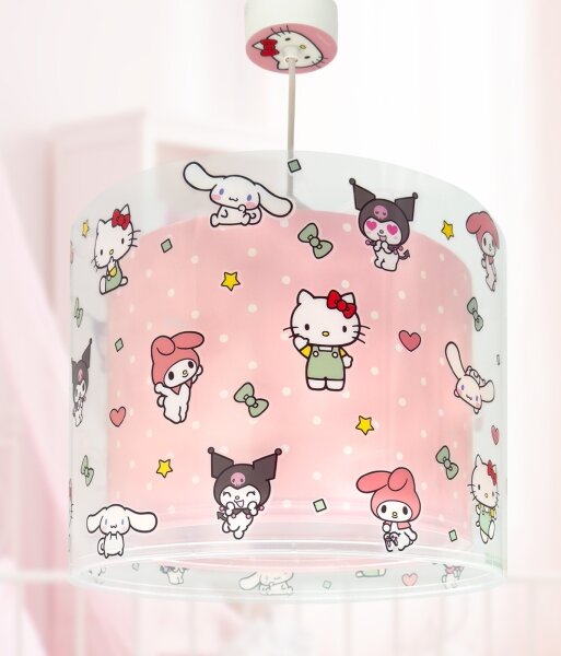Dalber 41252 - Lustră pentru copii HELLO KITTY&FRIENDS 1xE27/15W/230V roz