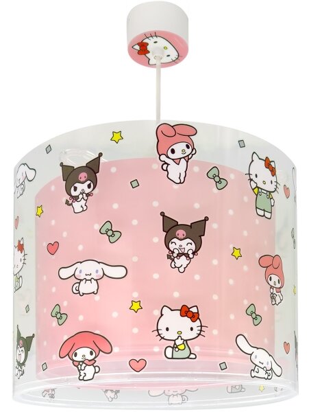 Dalber 41252 - Lustră pentru copii HELLO KITTY&FRIENDS 1xE27/15W/230V roz