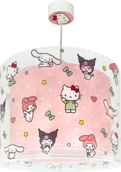 Dalber 41252 - Lustră pentru copii HELLO KITTY&FRIENDS 1xE27/15W/230V roz