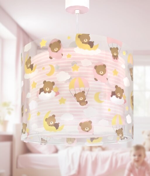 Dalber 41572S - Lustră pentru copii BABY TEDDY 1xE27/15W/230V roz