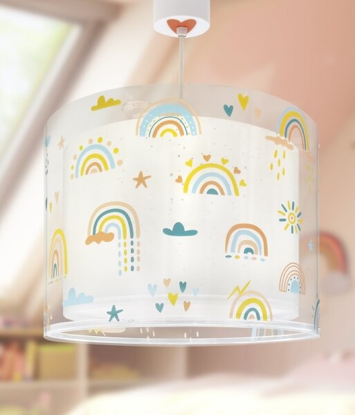 Dalber 41192 - Lustră pentru copii RAINBOW 1xE27/15W/230V multicoloră