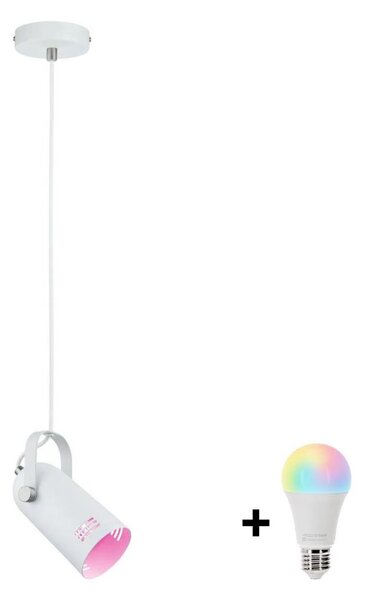 Paulmann 79767 - Lustră LAVEA LED RGBW 1xE27/9W, 230V, pe cablu, albă