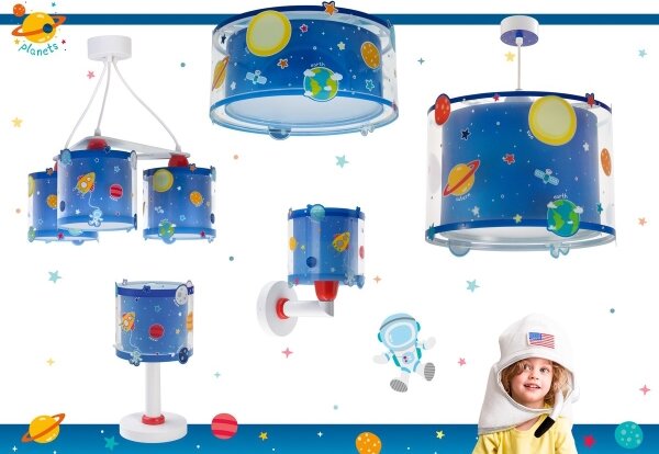 Dalber 41341N - Lampă LED pentru copii PLANETS 1xG4/4W/230V, albastră