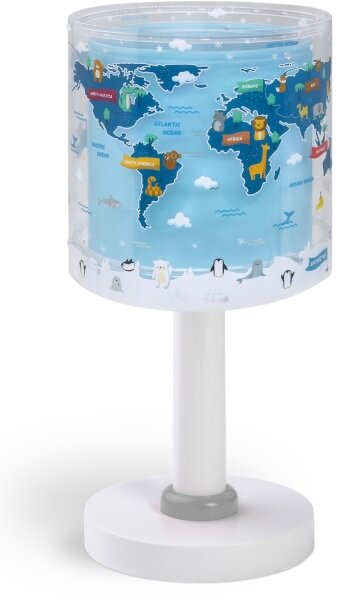 Dalber 40671 - Lampă de veghe LED pentru copii WORLD, 1xG4/4W/230V, albastră