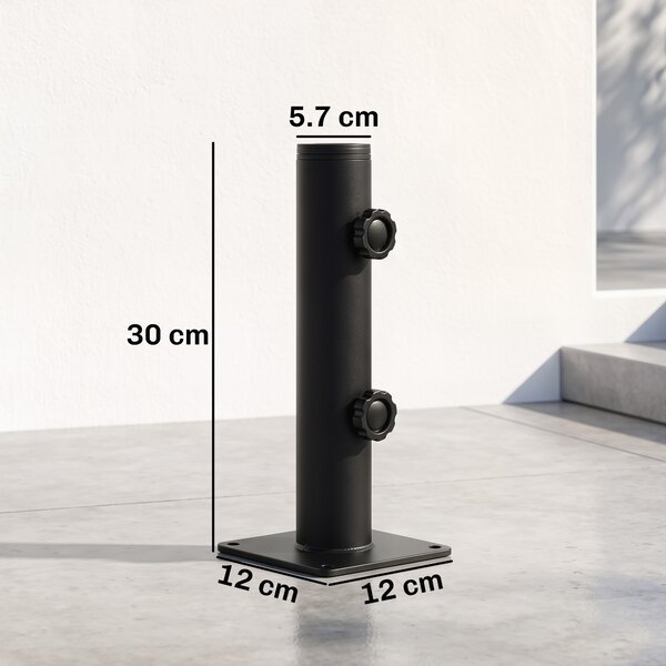 Outsunny Suport pentru Umbrelă de Terasă, Bază pentru Umbrelă pentru Patio, Ponton, Grădină și Curte, Negru | Aosom Romania
