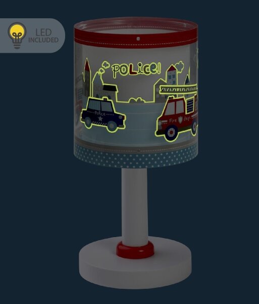 Dalber 60611N – lampă de veghe LED pentru copii POLICE, 1xG4/4W/230V, multicoloră
