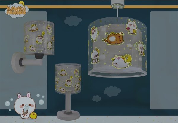 Dalber 41761E - Lampă LED pentru copii KAWAII FRIENDS 1xG4/4W/230V gri