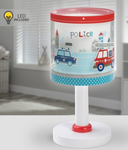 Dalber 60611N – lampă de veghe LED pentru copii POLICE, 1xG4/4W/230V, multicoloră
