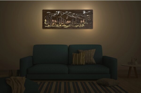 Li-Go 23524/DUB2 - Decorațiune LED de perete reglabilă LED/24W/230V 130x50 cm stejar